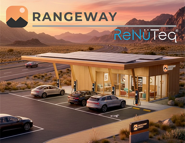 Rangeway Partners with ReNüTeq to Bring Sustainable, Design-Forward Architecture to America's First Hospitality-Driven EV Charging Network